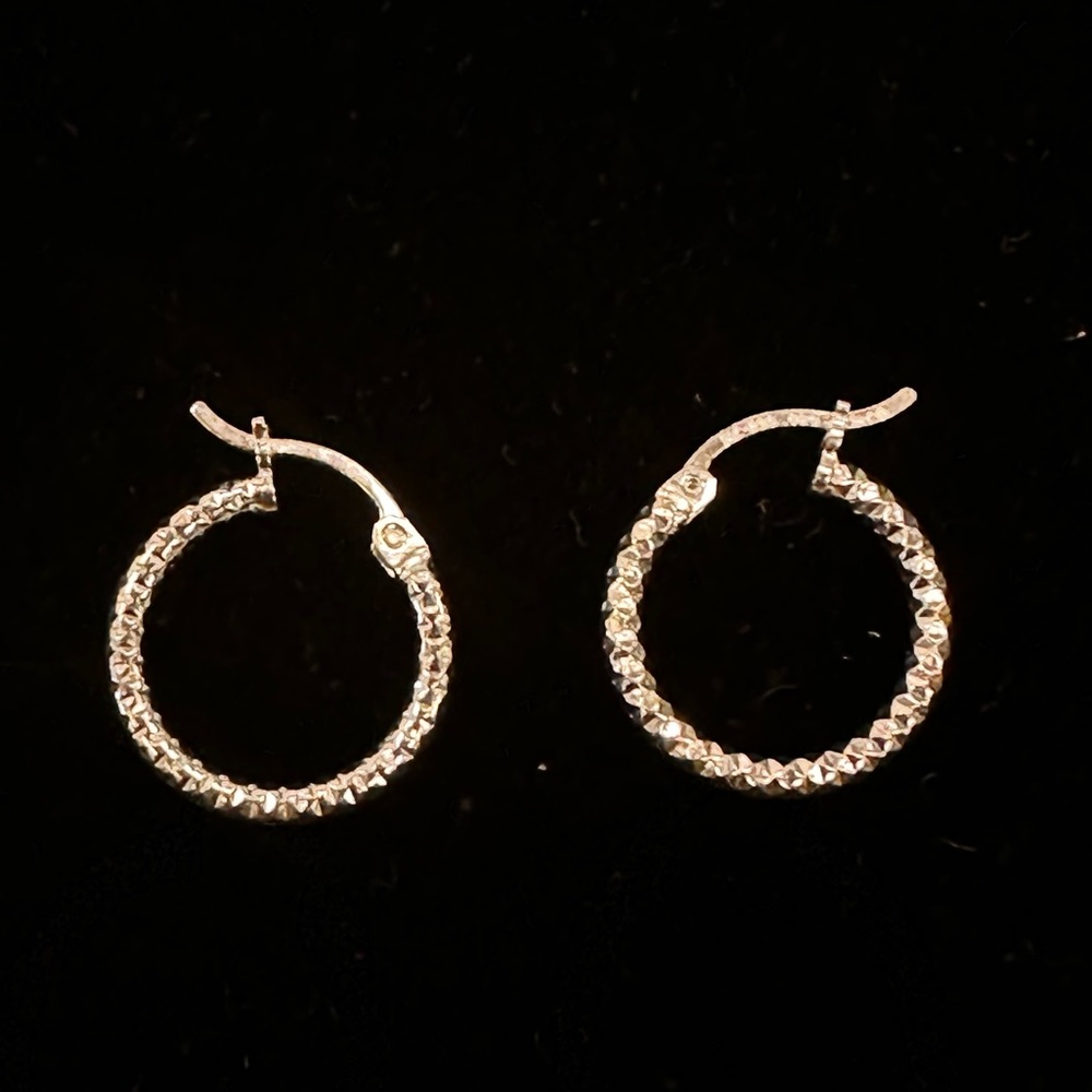 925 shiny hoop earrings